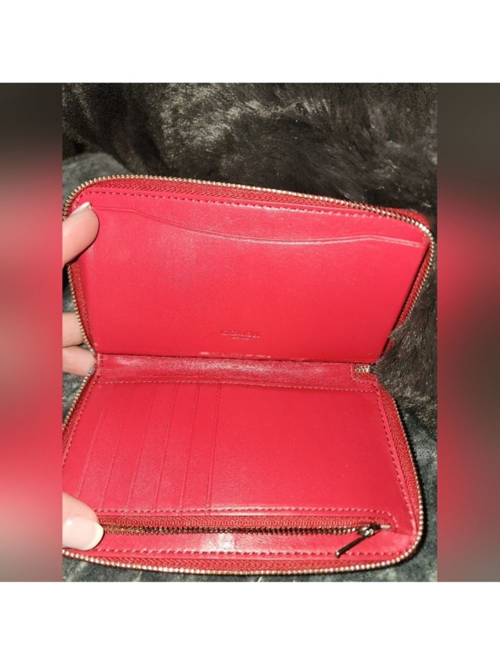 Coach Red Patch Embroidered Wristlet Wallet - Picture 3 of 7